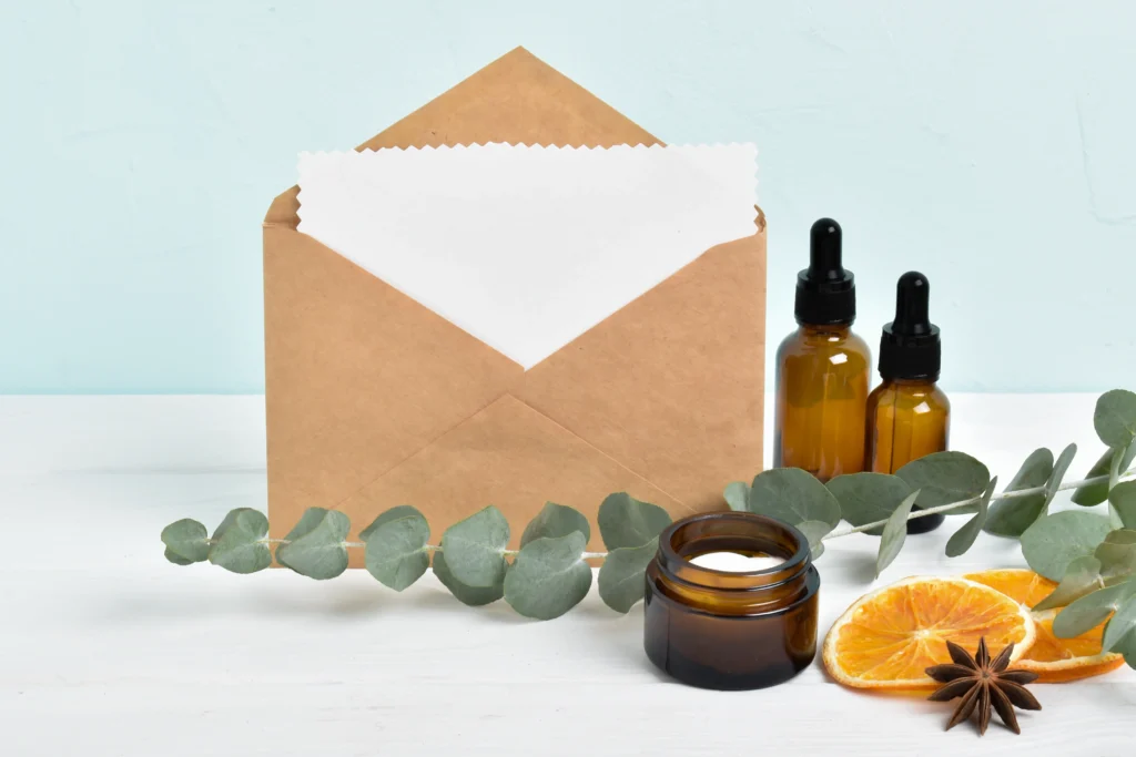 invitation natural cosmetics and an envelope 2026 01 07 01 38 04 utc